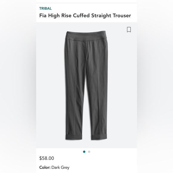 Tribal | Pants u0026 Jumpsuits | Tribal Fia High Rise Cuffed Straight Trouser  Size 2 | Poshmark